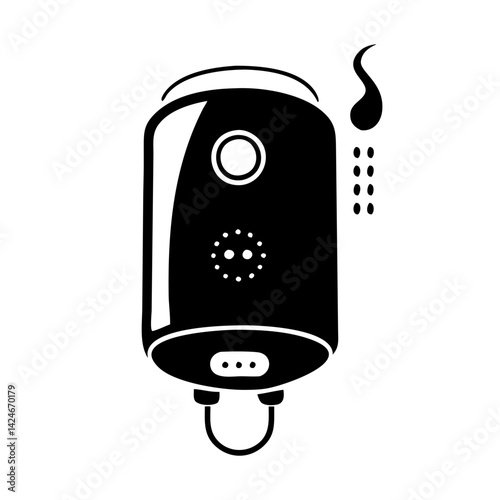 water heater icon, water heater silhouette vector illustration-simple silhouette illustration of water heater, perfect for water heater logos and icons