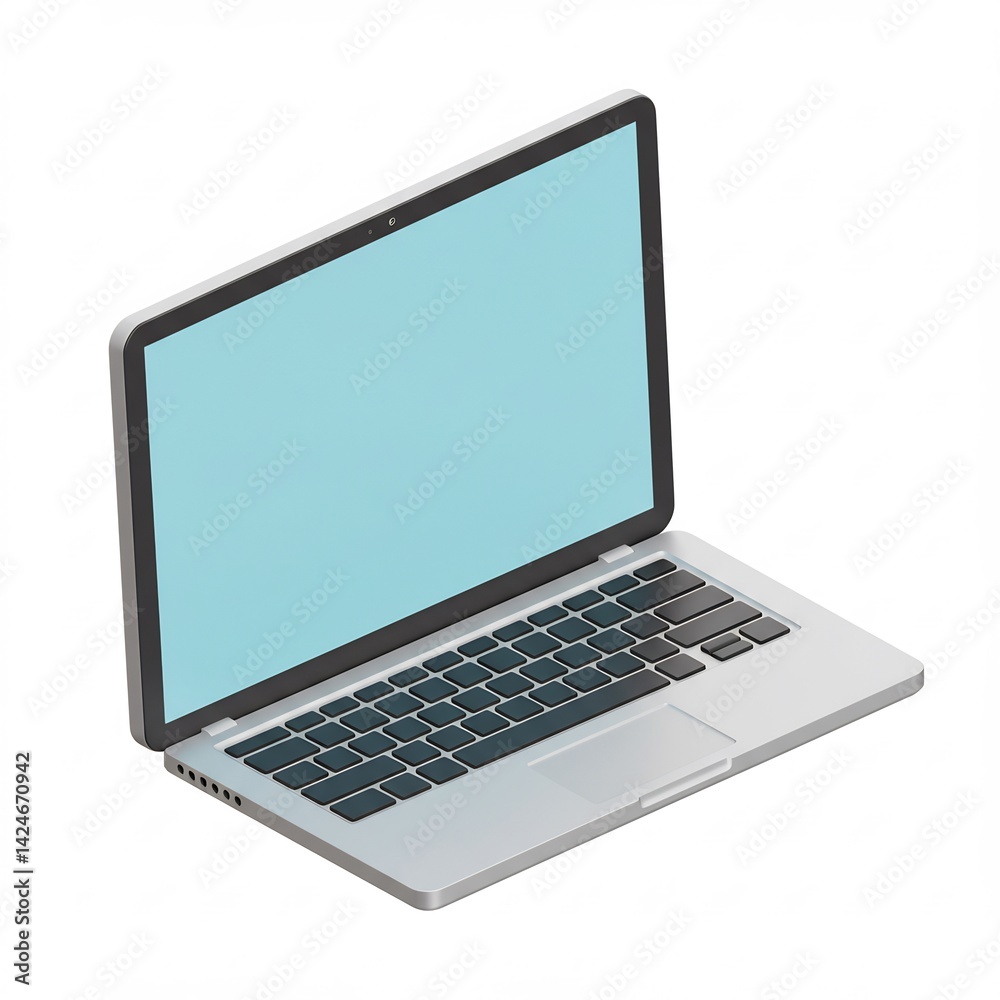 modern 3D render of a cartoon laptop, perfect for technology, remote work, online education, computer concepts, graphic design elements, and websites. modern 3D render of a cartoon laptop, perfect for technology, remote work, online education, computer concepts, graphic design elements, and websites.