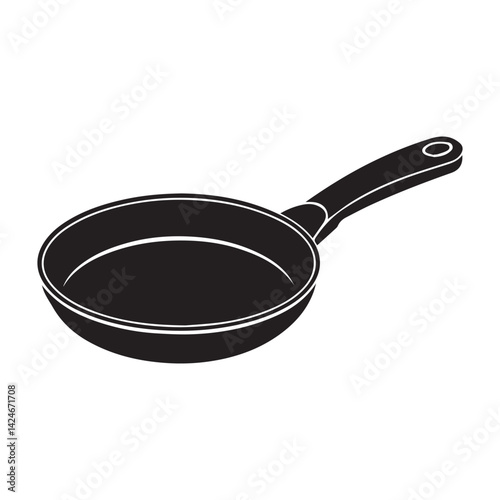 Fry pan in vector art