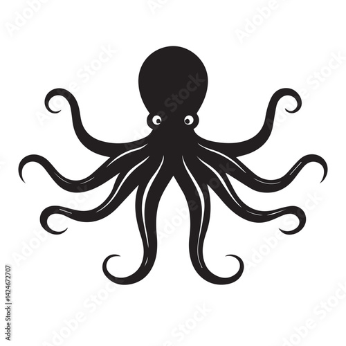 cute lovely sea animal Octopus in vector art