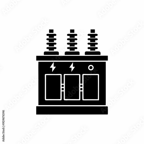 creative details electric substation icon vector illustration	