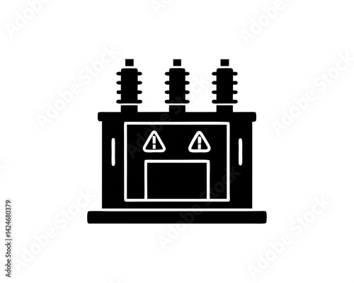 creative details electric substation icon vector illustration	