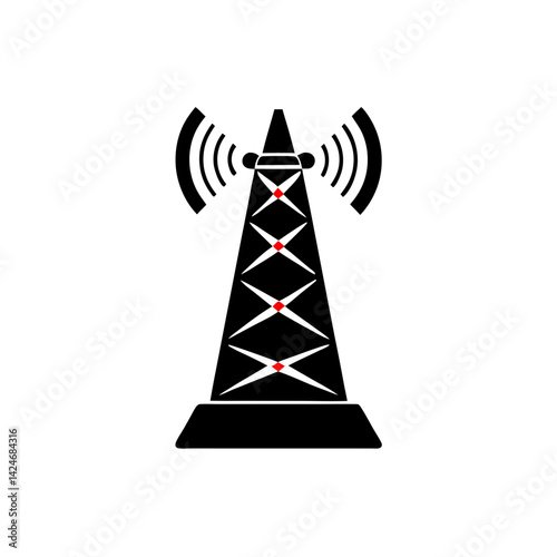 creative details transmission tower icon vector illustration