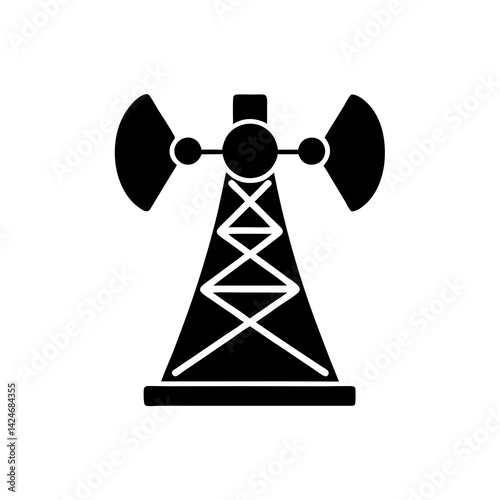 creative details transmission tower icon vector illustration