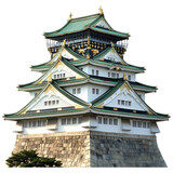 Osaka Castle Majestic Japanese Architecture Green Roof Gold Details