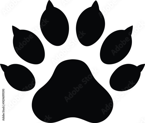 Cat Paw Print Silhouette