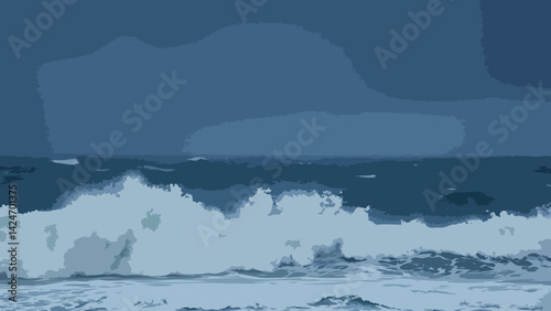 Stormy sea