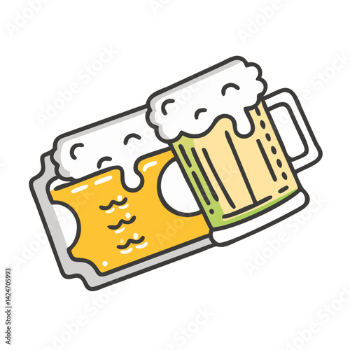 beer festival tickets icon, beer festival tickets vector illustration-simple illustration of beer festival tickets, perfect for beer festival tickets logos and icons
