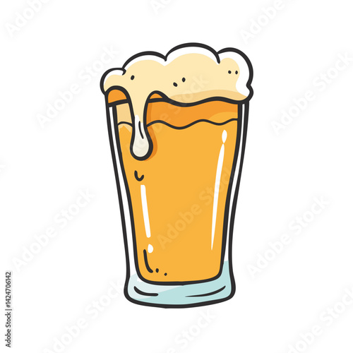beer pint icon, beer pint vector illustration-simple illustration of beer pint, perfect for beer pint logos and icons