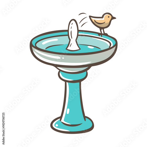 birdbath icon, birdbath vector illustration-simple illustration of birdbath, perfect for birdbath logos and icons