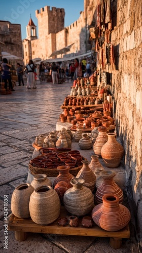 Ancient city market, terracotta wares