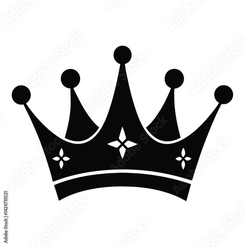 Luxury Crown Silhouette Vector Icon for Royal Brands