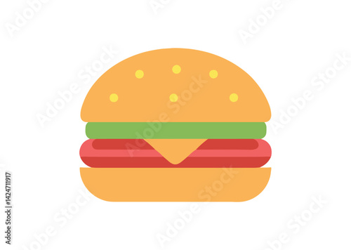Burger icon, Burger Colorful vector Design
