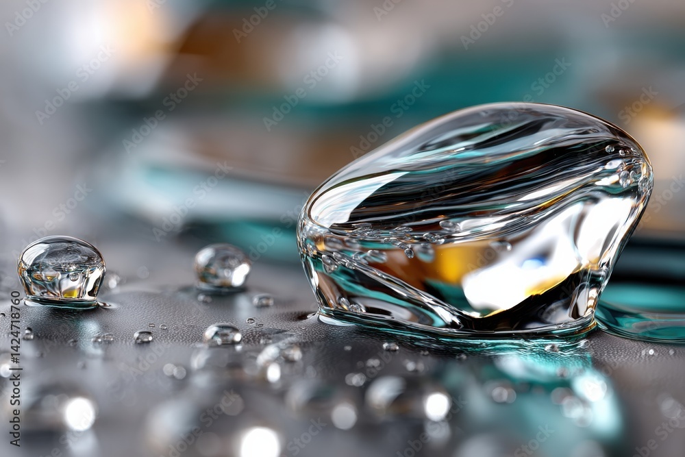 An arrangement of liquid crystal formations on a surface, reflecting light and creating a mesmerizing aesthetic that evokes thoughts of natural beauty and design. An arrangement of liquid crystal formations on a surface, reflecting light and creating a mesmerizing aesthetic that evokes thoughts of natural beauty and design.