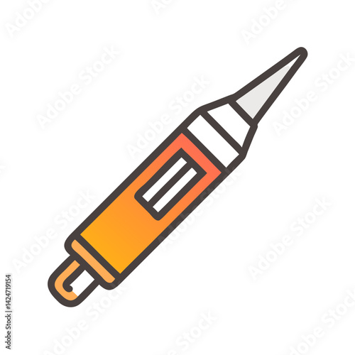 Soldering Iron Icon - Electronic Component Tool Illustration