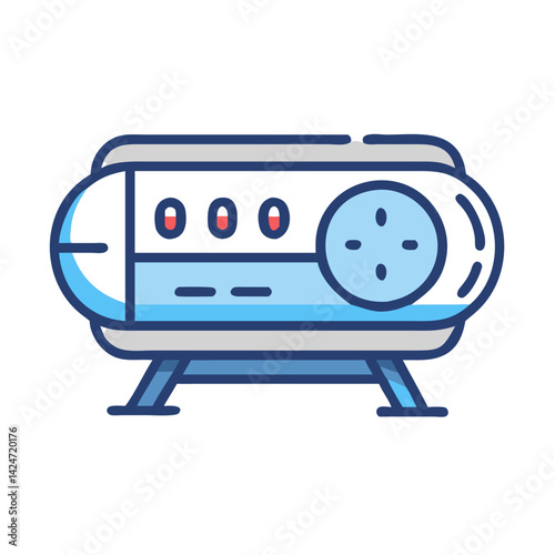 Fototapeta Naklejka Na Ścianę i Meble -  Futuristic spaceship control panel icon, space station concept
