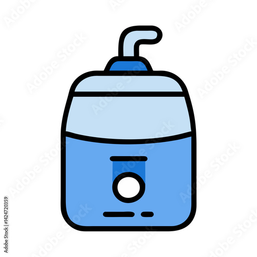 Blue Dispenser: Soap, Lotion, Shampoo with Black Background