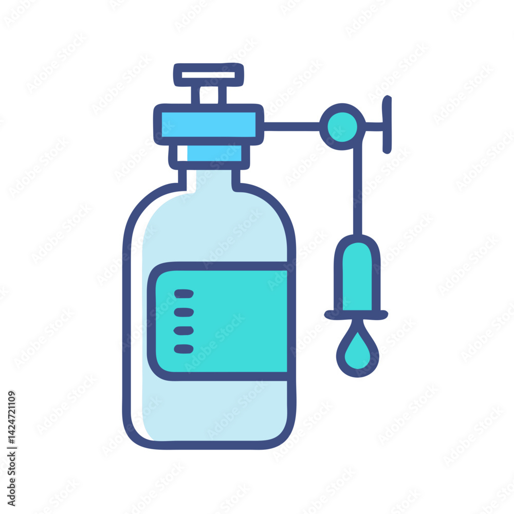IV Infusion Bag Icon: Medical Solution and Hydration IV Infusion Bag Icon: Medical Solution and Hydration