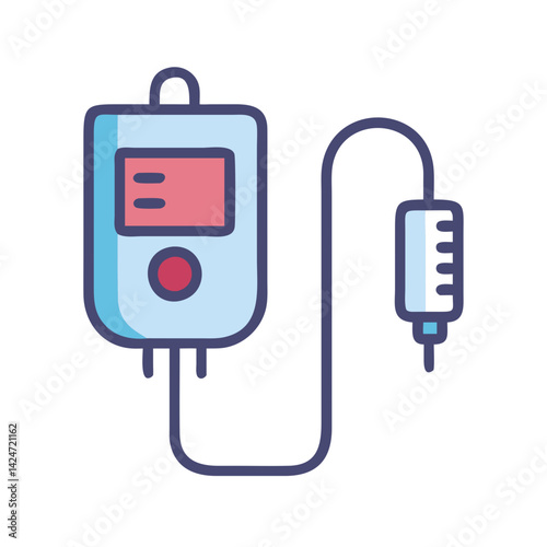 IV Drip Icon - Medical Infusion Therapy