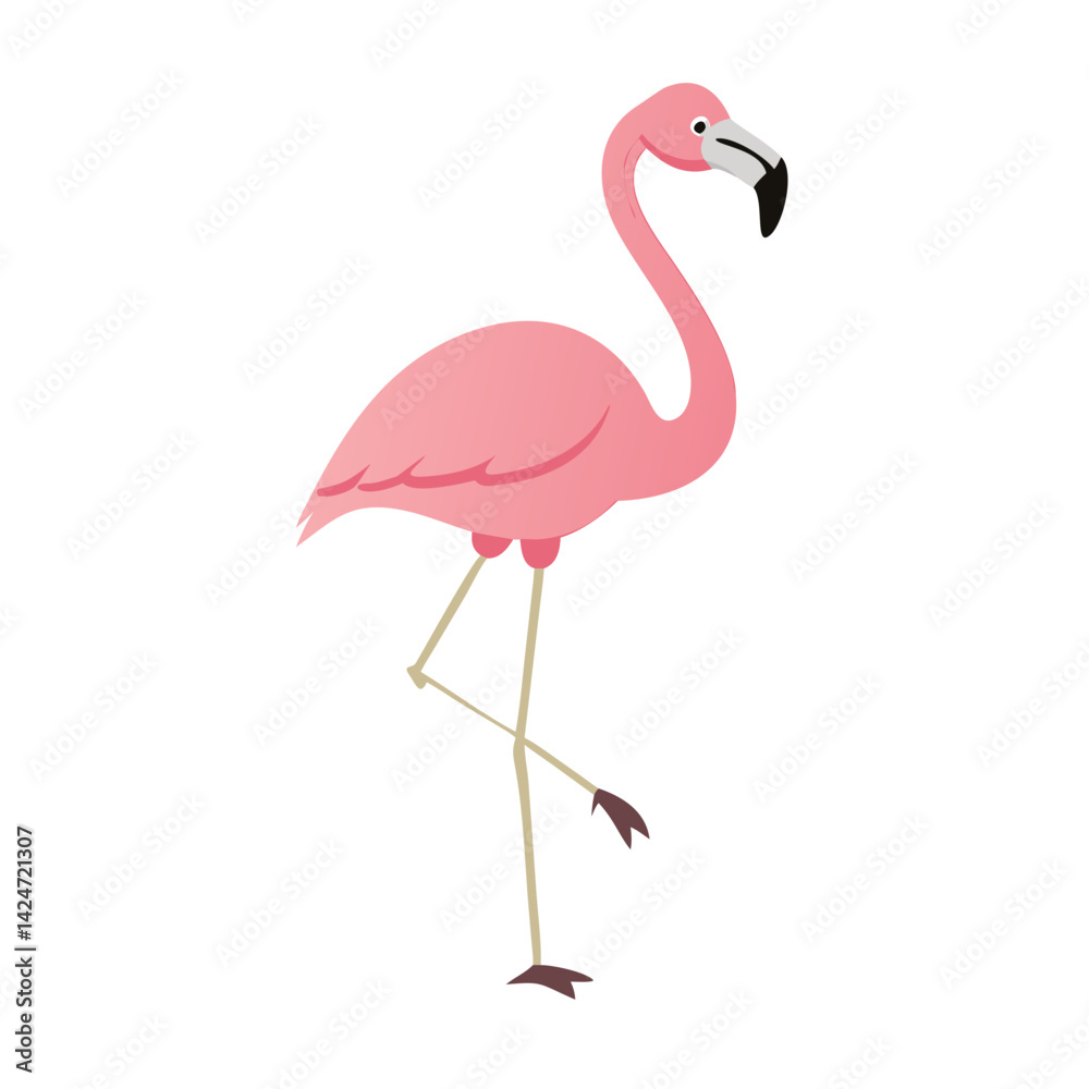Fototapeta premium Flamingo: The Elegant Pink Wader
