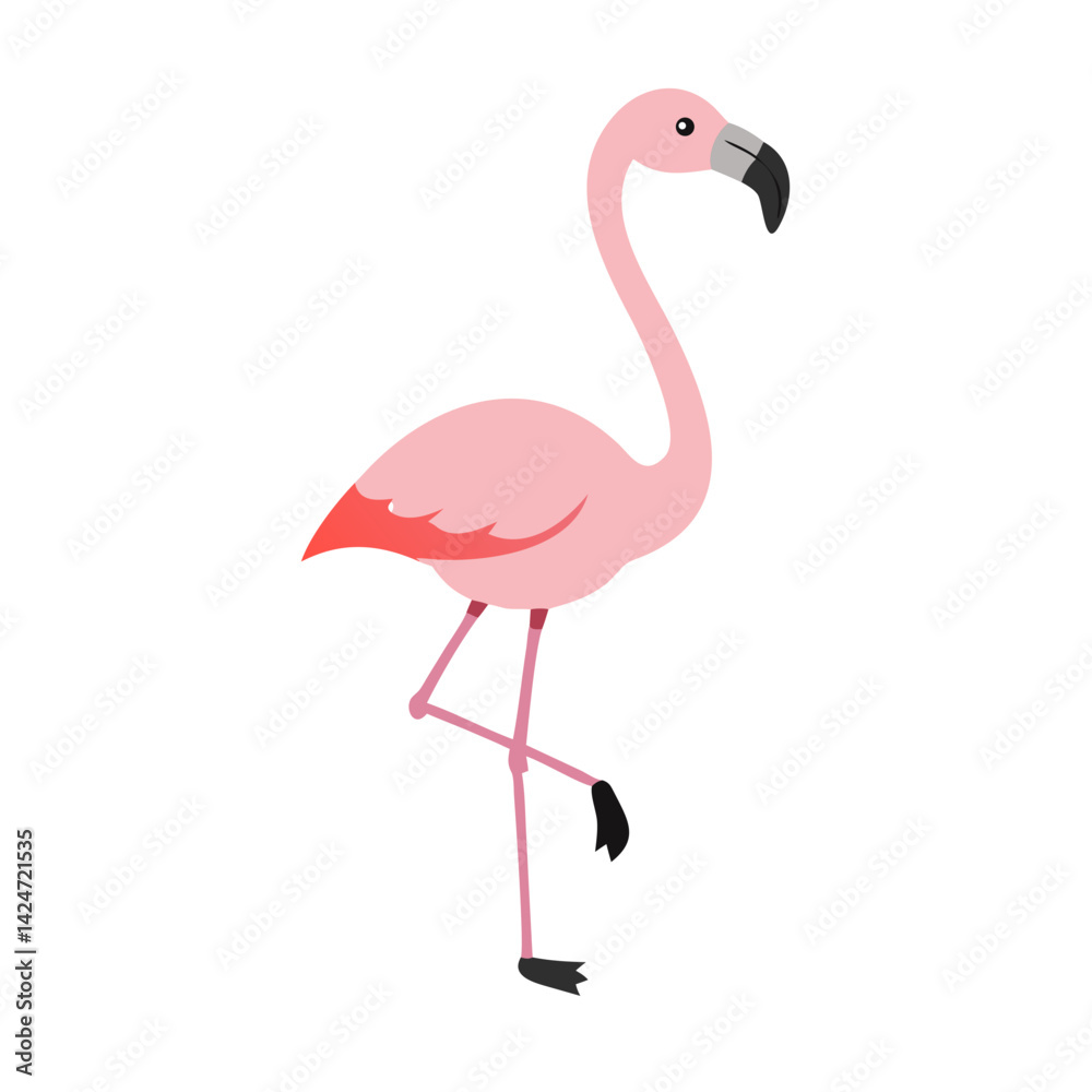Fototapeta premium Flamingo: The Elegant Pink Wader