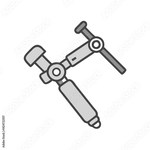Iconic Tapping Tool Illustration on a Black Background