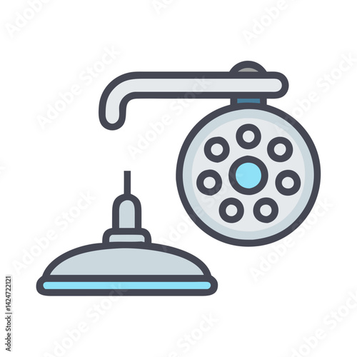 Surgical lights illustration for operation room, modern style