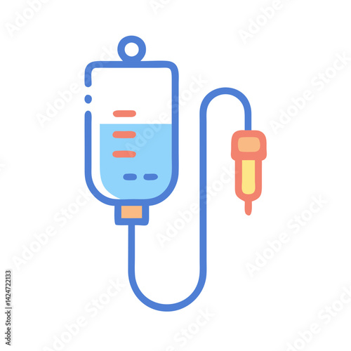 IV Drip Vector Graphic for Medical Use Cases