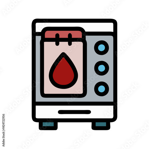 Blood Donation Machine - Modern Medical Technology Illustration