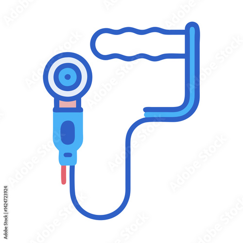 Handheld Percussion Massager Tool for Muscles Recovery Vector