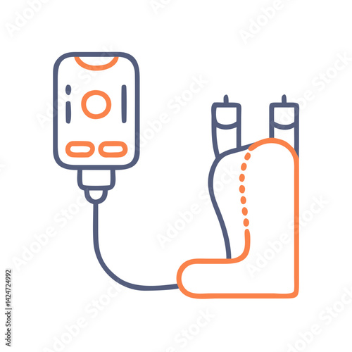 Neuromuscular stimulator illustration for therapy and rehabilitation purposes