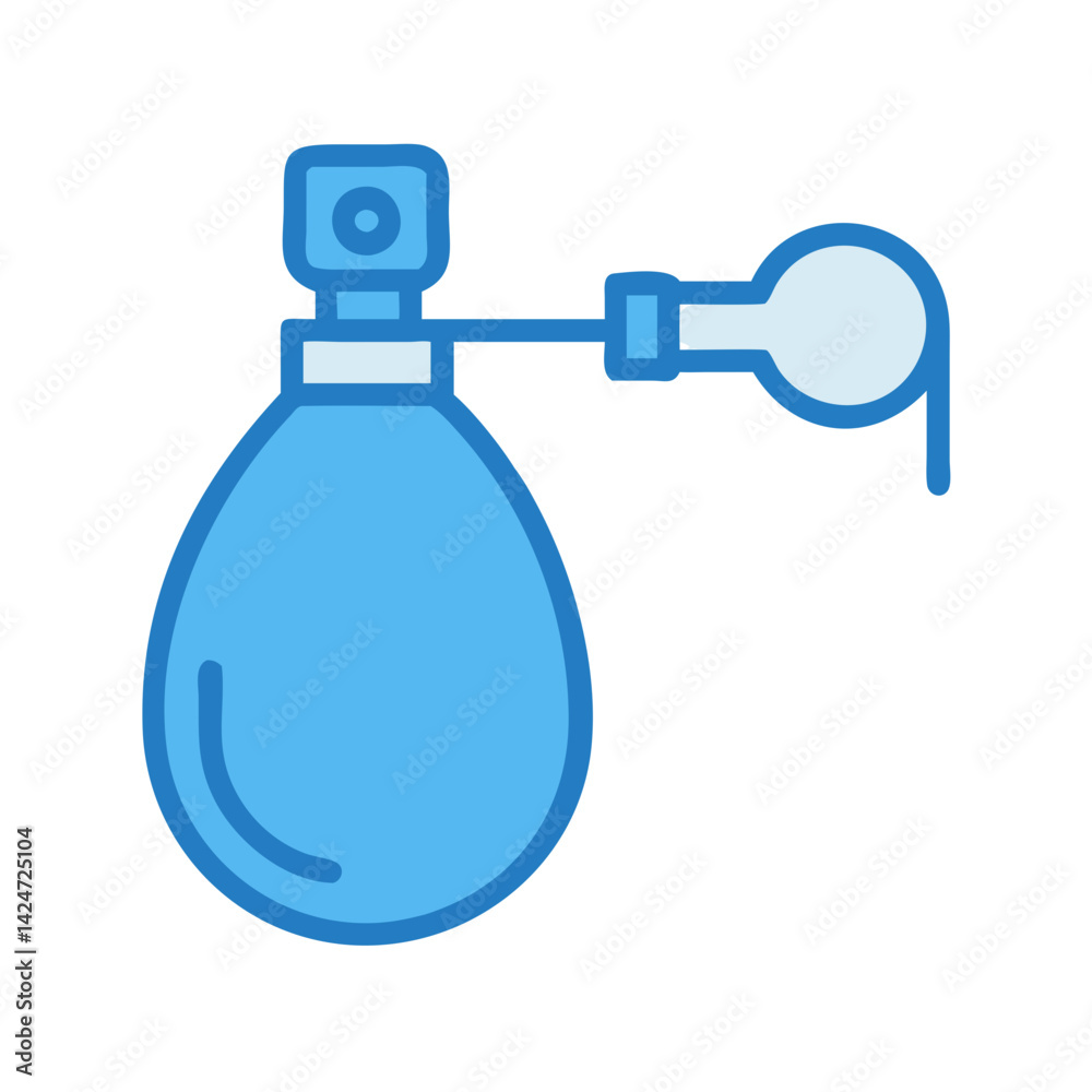 Fototapeta premium Retro Bulb Atomizer Illustration for Perfume or Other Liquids