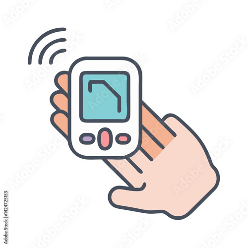 Hand holding wireless remote controller for smart devices