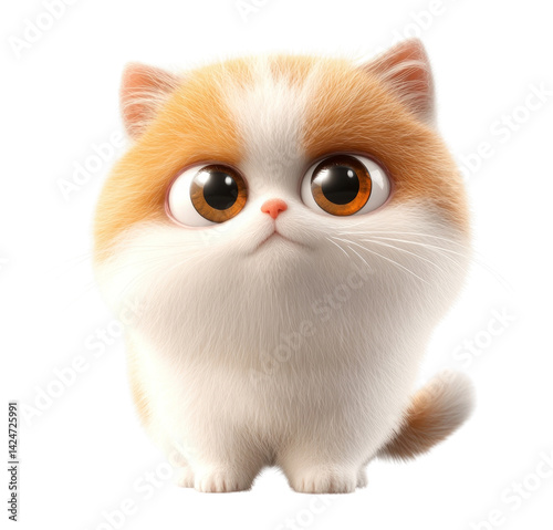 Obraz na płótnie PNG Exotic shorthair cat illustration background cartoon. w salonie
