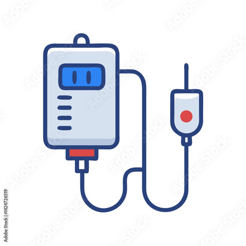 IV Drip Infusion Therapy Medical Healthcare Vector Illustration