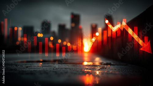 Recession Skyline: Visual Metaphors of Financial Collapse, trading, trade crypto