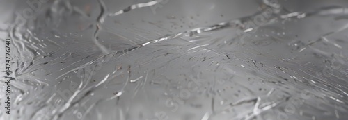 Highly polished silver, subtle scratches, gleaming surface, metallic, aluminum