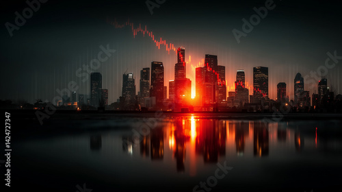 Recession Skyline: Visual Metaphors of Financial Collapse, trading, trade crypto