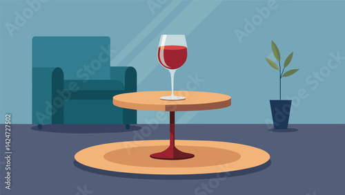 A glass of wine is sitting on the coffee table adding to the luxurious and indulgent feel of the night..