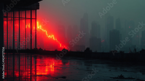 Recession Skyline: Visual Metaphors of Financial Collapse, trading, trade crypto