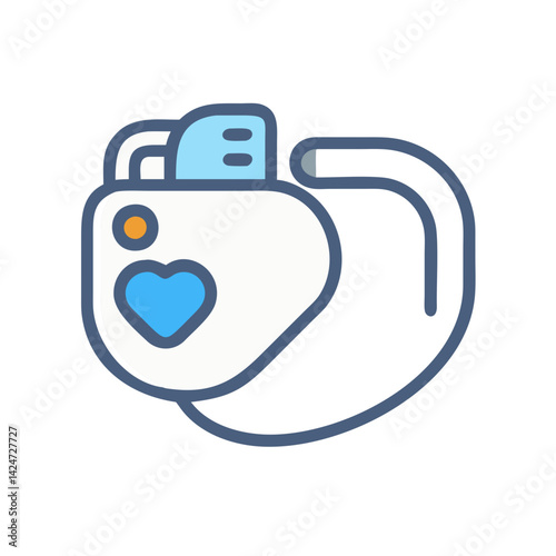 Wearable blood pressure monitor wrist type with heart icon