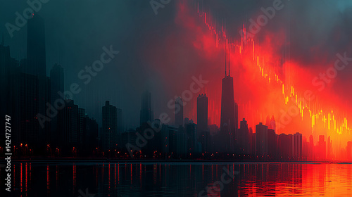 Recession Skyline: Visual Metaphors of Financial Collapse, trading, trade crypto