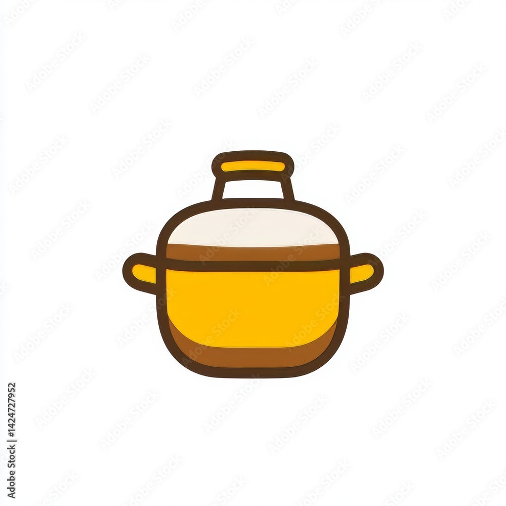 Obraz premium The Slow Cooker Features a Stylish Appearance with Steam Rising in Brightly Colored Hues