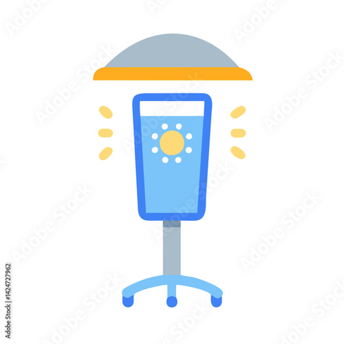Facial steamer icon. Dermatology and cosmetic care machine.