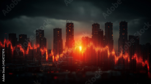 Recession Skyline: Visual Metaphors of Financial Collapse, trading, trade crypto