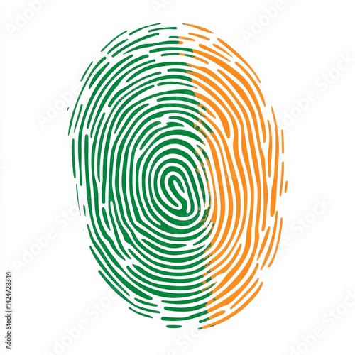 Wallpaper Mural Fingerprint scanning is depicted in a minimalist icon with a vibrant frame Torontodigital.ca