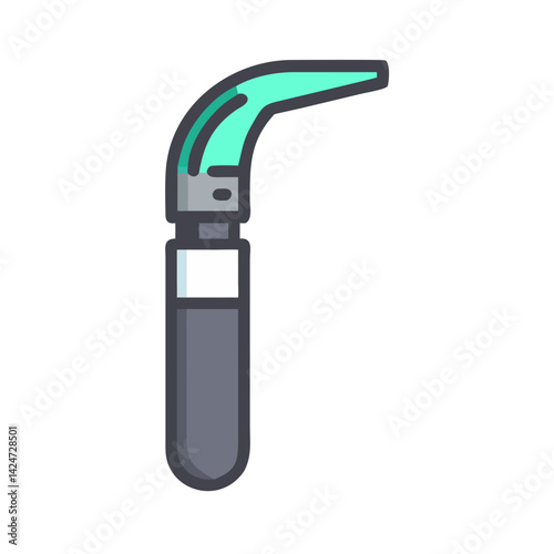 Laryngoscope Illustration: Medical Equipment for Intubation and Surgery