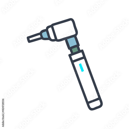Modern Otoscope Illustration: Medical Device for Ear Examination