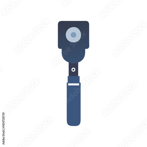 Flat Vector Illustration of a Blue Selfie Stick