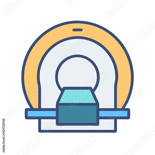 MRI scanner illustration for diagnostic medical imaging